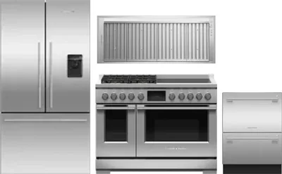 4 Piece Package Includes Refrigerator, Range, Hood And Dishwasher
